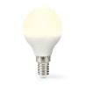 NEDIS LED žárovka E14/ G45/ 4,9 W/ 220 V/ 470 lm/ 2700 K/ teplá bílá/ matná