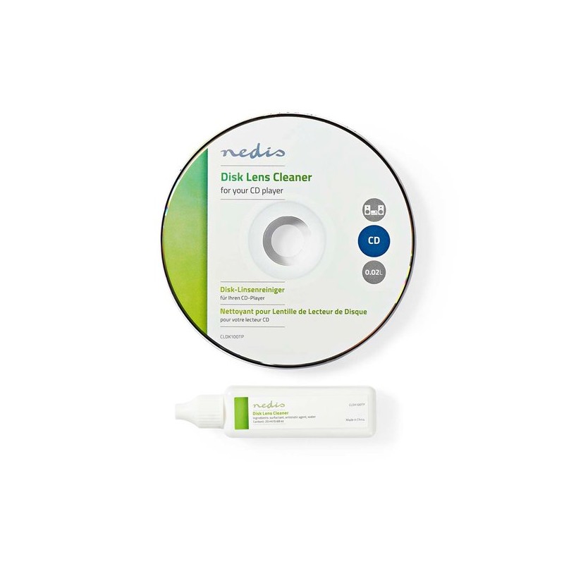 NEDIS sada na snadné a bezpečné čištění optiky CD a DVD přehrávačů/ čistící roztok/ 20ml