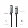 Swissten datový kabeltextile ii usb-c / lightning 1,5 m černý