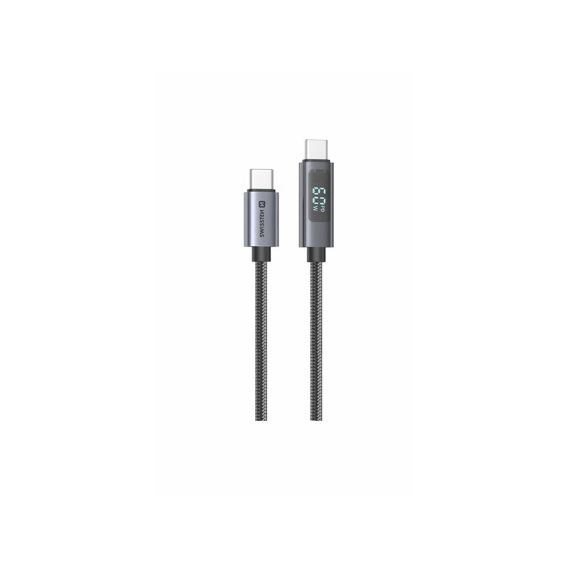 Swissten LCD kabel USB-C / USB-C 1m