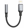 Swissten audio adaptértextile lightning (samec) / 3,5mm aux 0,15 m černý (nahrazuje 73501211)