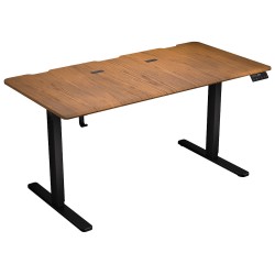 Endorfy herní stůl Atlas L electric Dark Wood / 150x76cm / nosnost 80kg / el. nastavení výšky (72-120cm) / tmavé dřevo