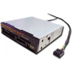 Čtečka All-in1 + USB port, interní 3,5 quot CF I+II/SM/SDHC/SD/microSD/MMC/MS/MS Pro/M2/xD, US