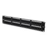 DIGITUS Patch panel, CAT6 19",48xUTP RJ45,černý