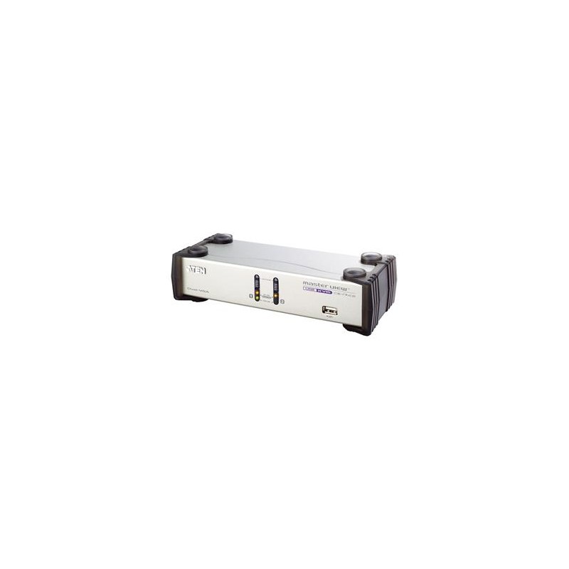 ATEN 2-port Dual View KVM USB, usb hub, audio, 1.2m kabely