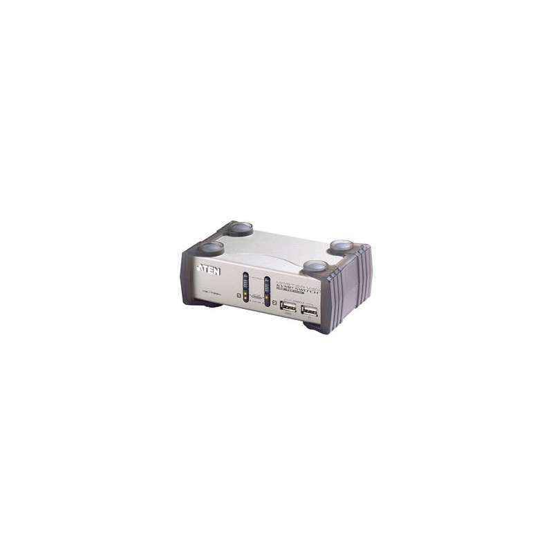 ATEN 2-port KVMP USB+PS/2, usb hub, audio, 1.2m kabely CS-1732A