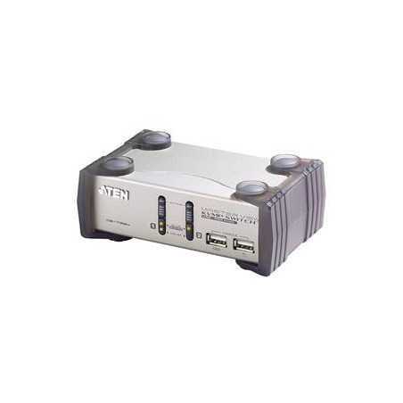 ATEN 2-port KVMP USB+PS/2, usb hub, audio, 1.2m kabely CS-1732A