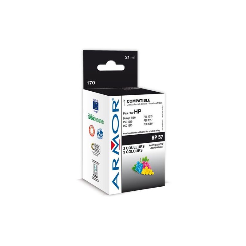 ARMOR ink-jet pro HP DJ 5550,PS100 3 barvy kompat. s C6657A, 21ml