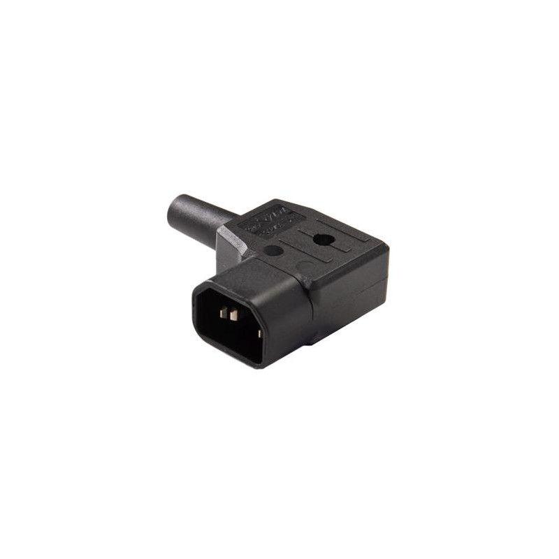 Konektor síťový 230V/M zahnutý 90 stupňů IEC C14