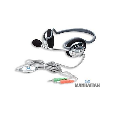 MANHATTAN Stereo sluchátka s mikrofonem - tvarované