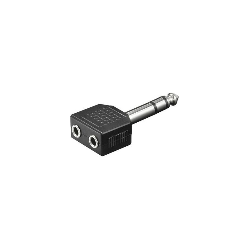 PremiumCord Adaptér stereo jack 6.3-2x stereojack 3.5 M/F