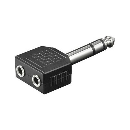 PremiumCord Adaptér stereo jack 6.3-2x stereojack 3.5 M/F