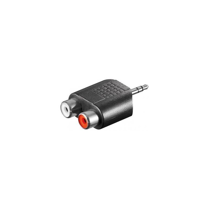PremiumCord Adaptér 3,5mm Stereo jack - 2x Cinch Male/Female