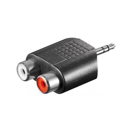 PremiumCord Adaptér 3,5mm Stereo jack - 2x Cinch Male/Female