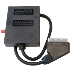PremiumCord Přepínač SCART/M 0,5m kabel-2xSCART/F