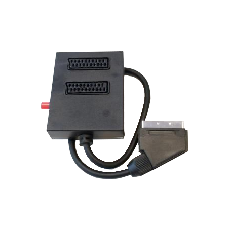 PremiumCord Přepínač SCART/M 0,5m kabel-2xSCART/F