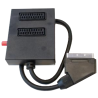 PremiumCord Přepínač SCART/M 0,5m kabel-2xSCART/F