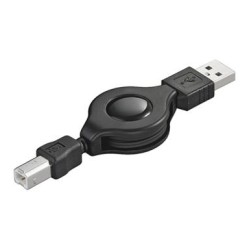 PremiumCord USB navíjecí kabel 0,9m A-B