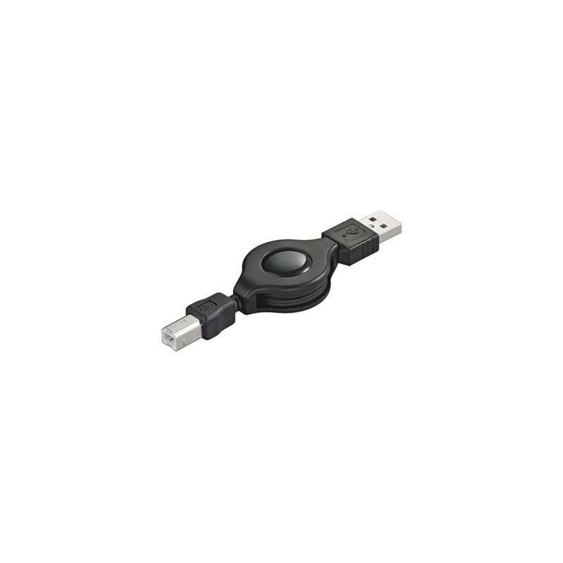 PremiumCord USB navíjecí kabel 0,9m A-B