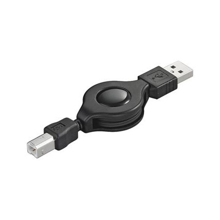 PremiumCord USB navíjecí kabel 0,9m A-B