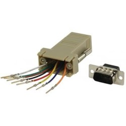 PremiumCord Redukce 9M-RJ45 zásuvka