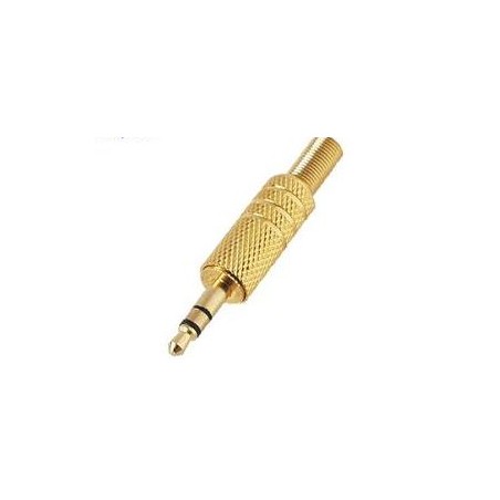 Stereo jack 3,5mm M celý zlatý