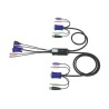ATEN 2-port KVM Hybrid PS/2 + USB mini, audio, 1.2m kabely