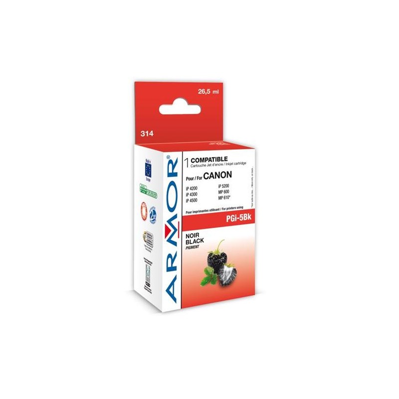 ARMOR ink-jet pro Canon komp. s PGI5BK, 26,5ml, black ,č.k.314