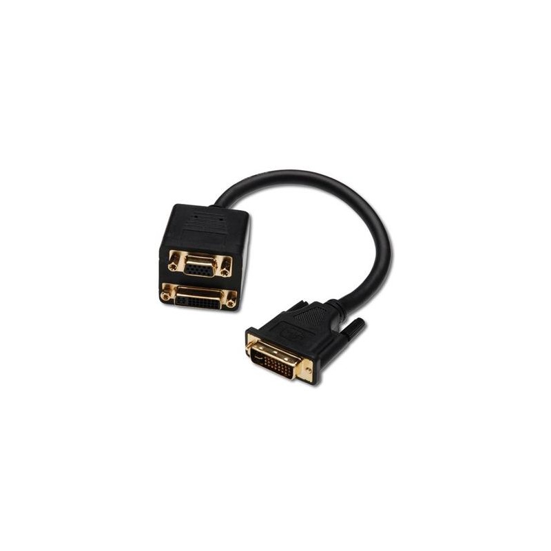 PremiumCord Adapter DVI(24+5) male DVI(24+5) female + DB15HD female