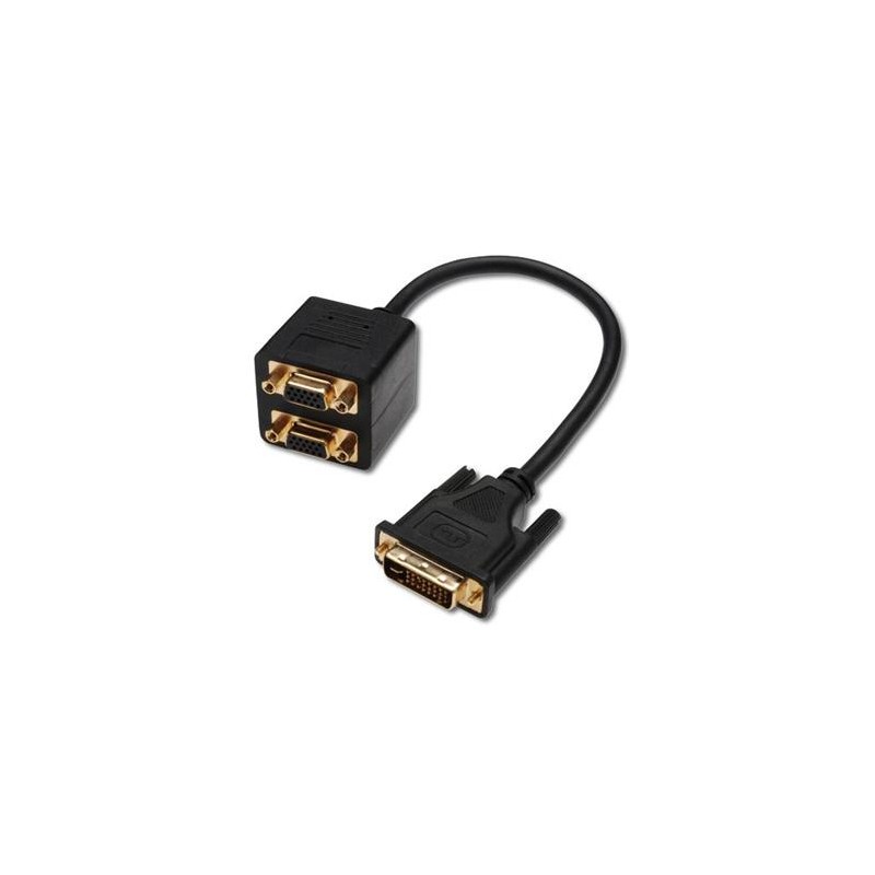 PremiumCord Adapter DVI-I (24+5) male 2x VGA DB15HD female