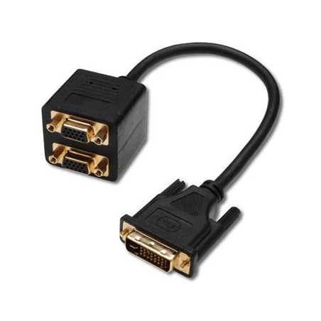 PremiumCord Adapter DVI-I (24+5) male 2x VGA DB15HD female