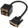 PremiumCord Adapter DVI-I (24+5) male 2x VGA DB15HD female