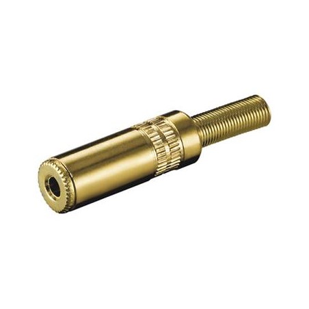 Stereo jack 3,5mm F celá zlatá