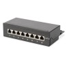 DIGITUS Desktop CAT 6 patch panel, stíněný 8-port RJ45, 8P8C, barva černá