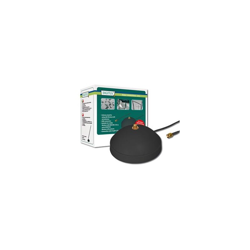 DIGITUS Wireless LAN antenna baseCable Pro100 0.75m, RP-SMA connector Diameter: 90mm