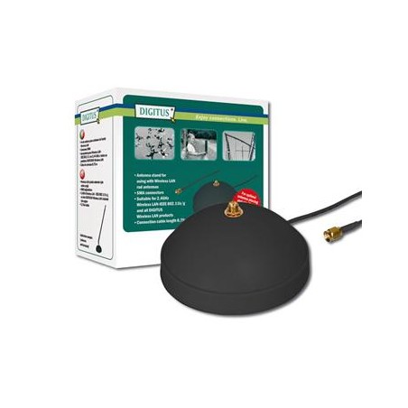 DIGITUS Wireless LAN antenna baseCable Pro100 0.75m, RP-SMA connector Diameter: 90mm