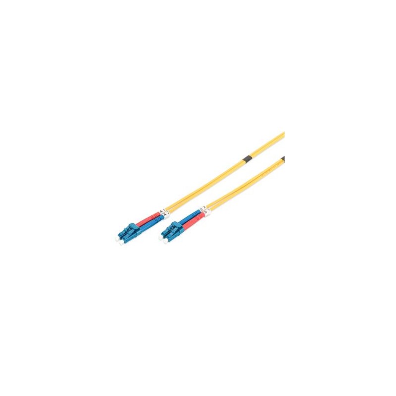 DIGITUS Fiber Optic Patch Cord, LC to LC Singlemode 09/125 µ, Duplex Length 3m