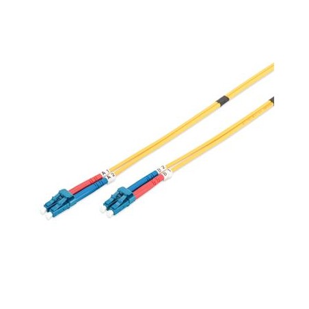 DIGITUS Fiber Optic Patch Cord, LC to LC Singlemode 09/125 µ, Duplex Length 2m
