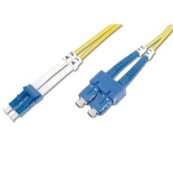 DIGITUS Fiber Optic Patch Cord, LC to SC Singlemode 09/125 µ, Duplex Length 5m