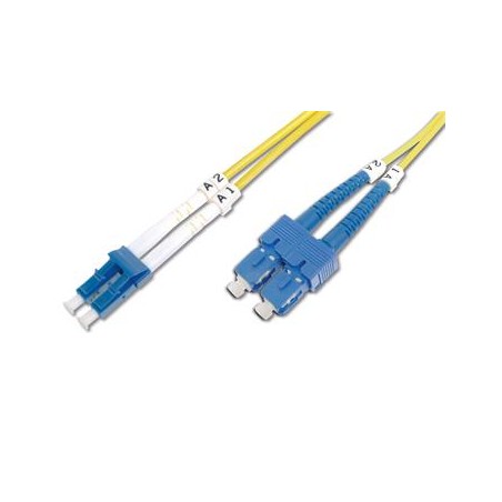 DIGITUS Fiber Optic Patch Cord, LC to SC Singlemode 09/125 µ, Duplex Length 5m