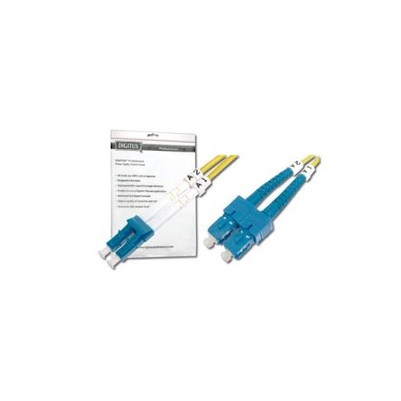 DIGITUS Fiber Optic Patch Cord, LC to SC Singlemode 09/125 µ, Duplex Length 2m
