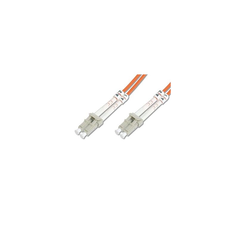 DIGITUS Fiber Optic Patch Cord, LC/LC Multimode 50/125 µ, Duplex Length 10m