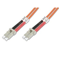 DIGITUS Fiber Optic Patch Cord, LC to LC Multimode 50/125 µ, Duplex Length 3m
