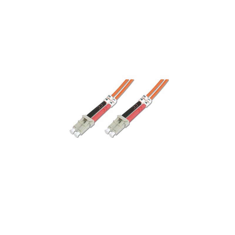 DIGITUS Fiber Optic Patch Cord, LC to LC Multimode 50/125 µ, Duplex Length 3m