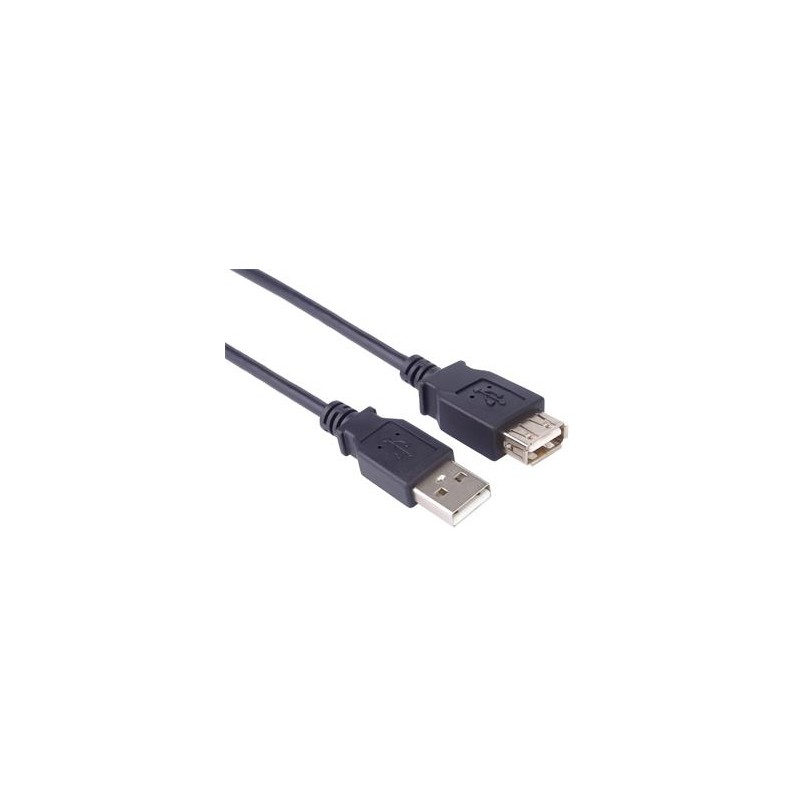 PremiumCord USB 2.0 kabel prodlužovací, A-A, 5m černá