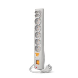 Acar P7 3m kabel, 5+2 zásuvek, přepěťová ochrana, bílá