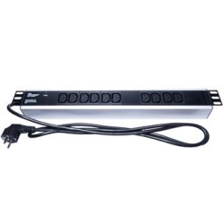 PremiumCord Panel napájecí do 19" racku 1.5U, 10xIEC (C13), 2m kabel