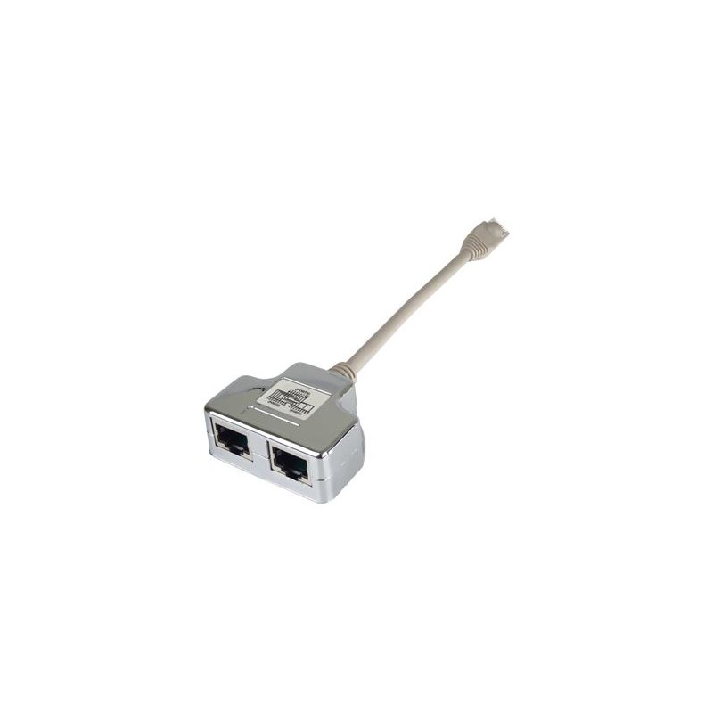 PremiumCord Modulární RJ45 distributor 2 porty paralelní zapojení