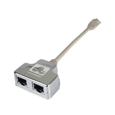 PremiumCord Modulární RJ45 distributor 2 porty paralelní zapojení