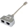 PremiumCord Modulární RJ45 distributor 2 porty paralelní zapojení